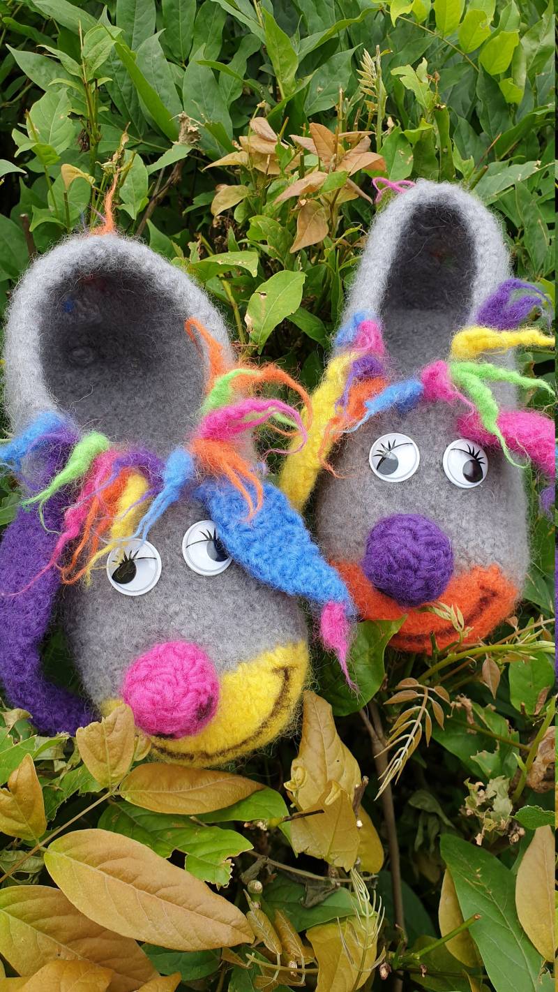 Filzhausschuhe "Fantasy" Gr. 41 von englskreativwelt