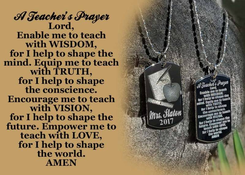 Lehrer, Geschenk Für Lehrergeschenk, Wertschätzung Des Lehrers, Geschenke Außerordentliches Lehrergebet von engravings4u