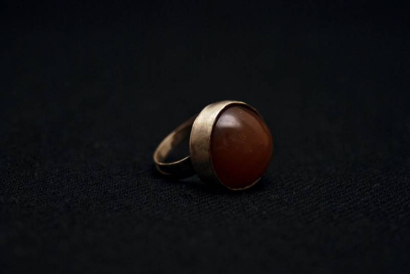 Braune Stein Ring | Deutscher Silberring Braune Stein Ring | Deutscher Silberring von eniJewellery