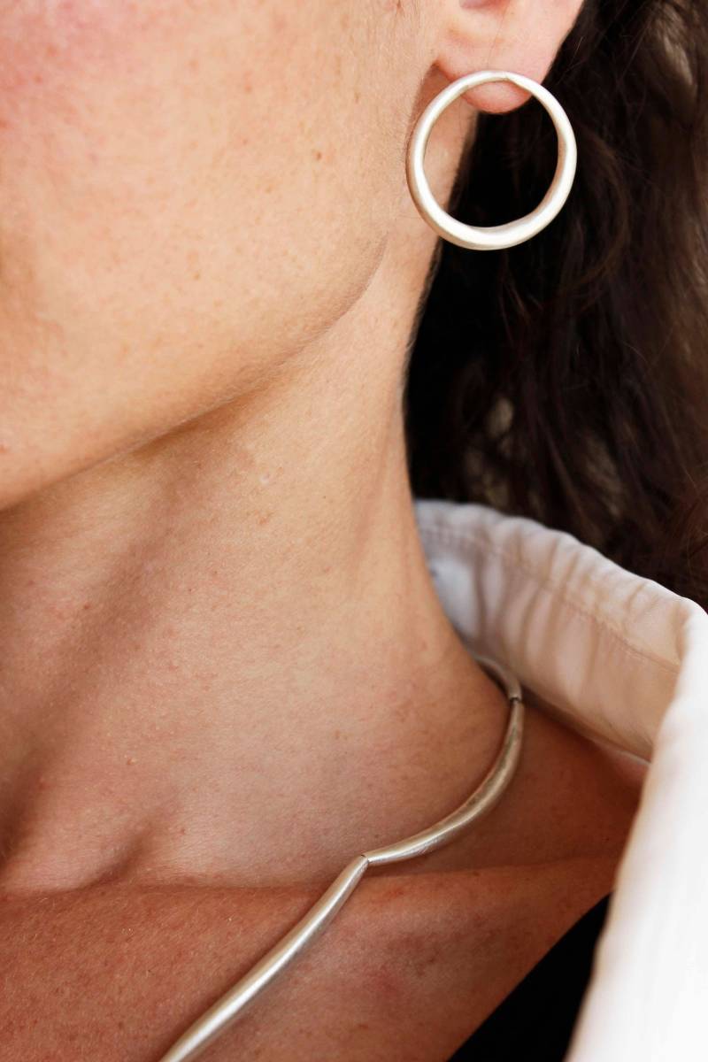 Silber Kreis Ohrringe Silber Kreis Ohrringe von eniJewellery