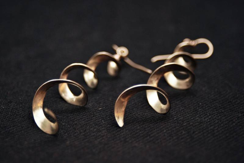 Spirale Baumeln Ohrringe | Geschenk Für Sie Silber Bronze Gold Spirale Baumeln Ohrringe | Geschenk Für Sie Silber Bronze Gold von eniJewellery