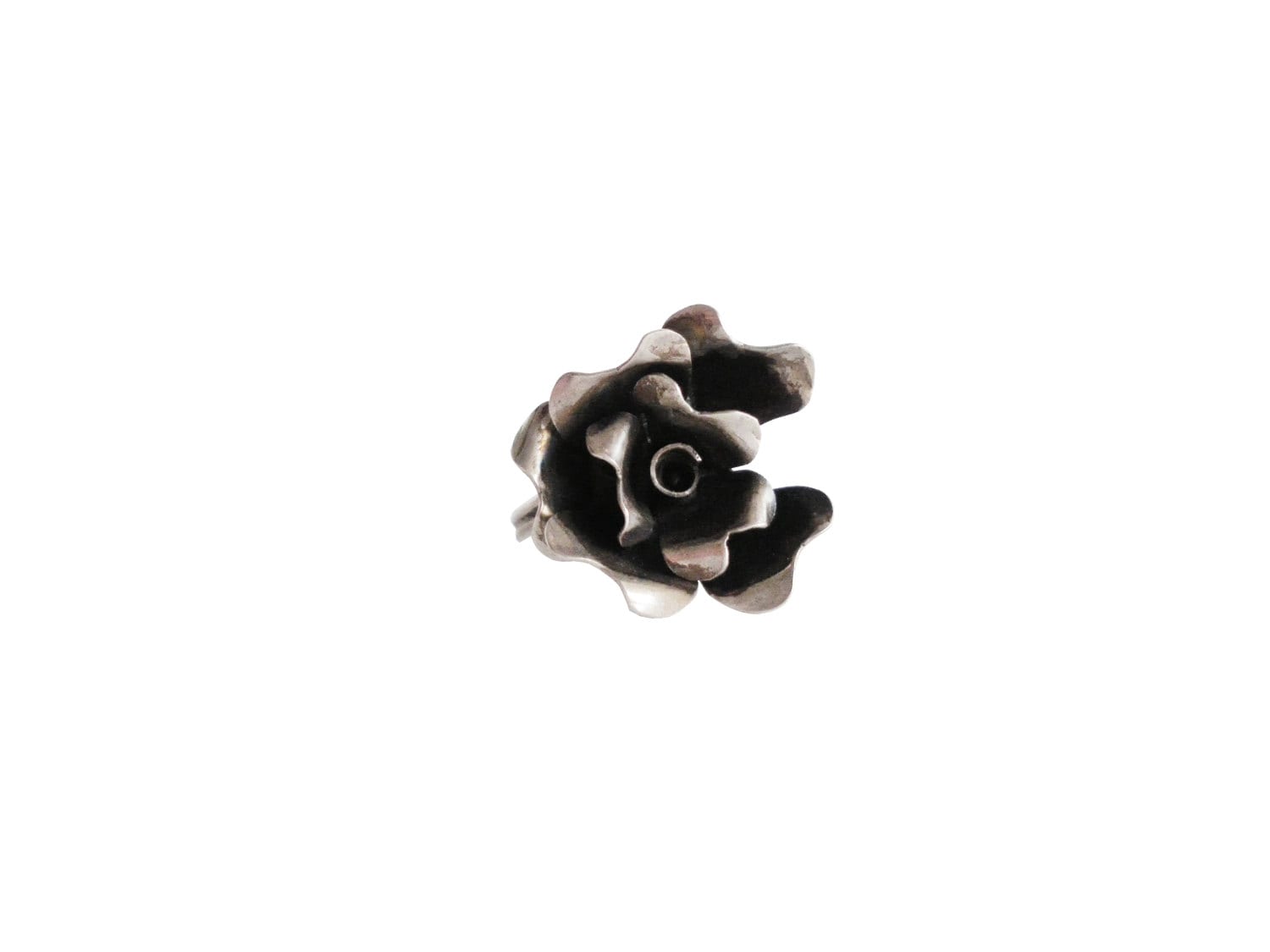 sterling Silber Rose Ring | Oxidierte Pinsel Finish Blumenschmuck Geschenk Für Sie sterling Silber Rose Ring | Oxidierte Pinsel Finish Blumenschmuck Geschenk Für Sie von eniJewellery