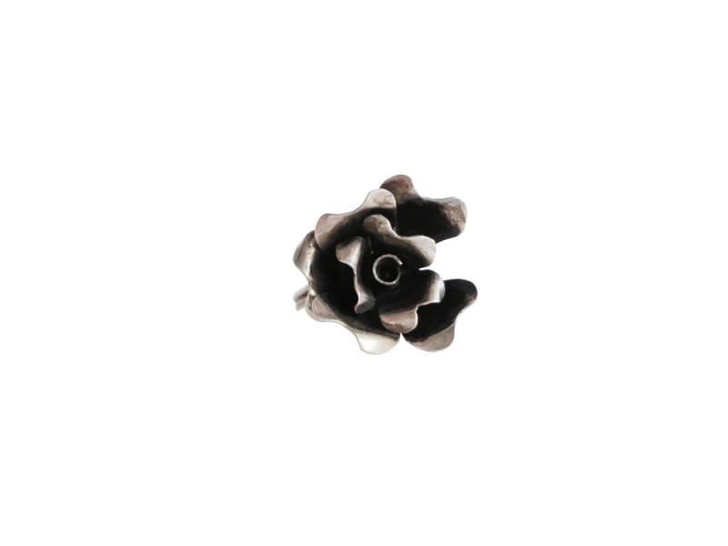 sterling Silber Rose Ring | Oxidierte Pinsel Finish Blumenschmuck Geschenk Für Sie sterling Silber Rose Ring | Oxidierte Pinsel Finish Blumenschmuck Geschenk Für Sie von eniJewellery