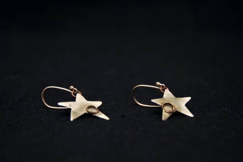 stern Ohrringe | Deutsche Silber Bronze von eniJewellery