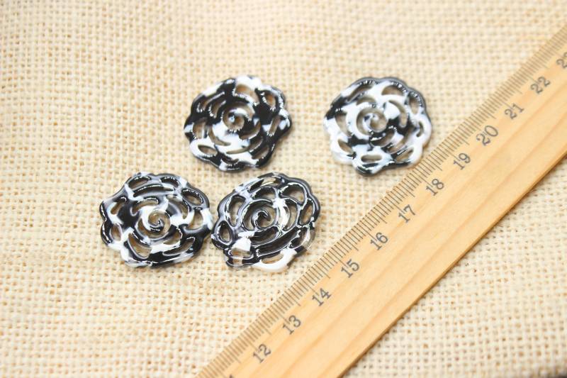 10 Stücke Rosa Blume Charm Anhänger Essigsäure Acryl Stanzen Ohrring Zubehör von enjoyingdiy