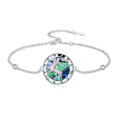enjoylifecreative Damen Sternzeichen Schütze Armband 925er Sterling Silber Sagittarius Horoskop Abalone Muschel Armkette Sternbild Astrologie Geburtstag Schmuck Geschenke für Frauen Mädchen enjoylifecreative Damen Sternzeichen Schütze Armband 925er Sterling Silber Sagittarius Horoskop Abalone Muschel Armkette Sternbild Astrologie Geburtstag Schmuck Geschenke für Frauen Mädchen von enjoylifecreative