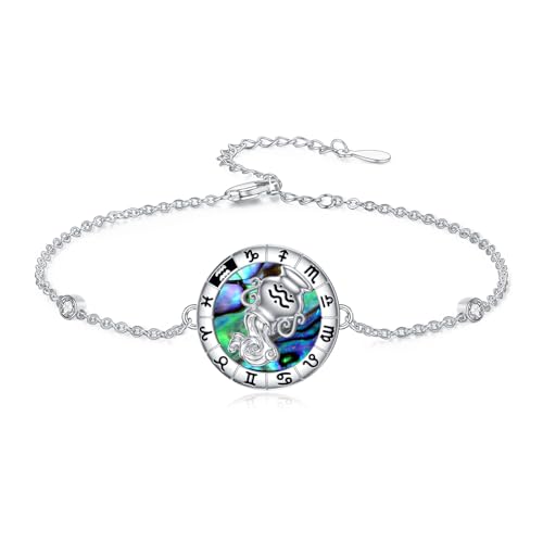 enjoylifecreative Damen Sternzeichen Wassermann Armband 925er Sterling Silber Aquarius Horoskop Abalone Muschel Armkette Sternbild Astrologie Geburtstag Schmuck Geschenke für Frauen Mädchen enjoylifecreative Damen Sternzeichen Wassermann Armband 925er Sterling Silber Aquarius Horoskop Abalone Muschel Armkette Sternbild Astrologie Geburtstag Schmuck Geschenke für Frauen Mädchen von enjoylifecreative