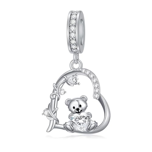 enjoylifecreative Damen Teddybär Charm für Armband 925er Sterling Silber Bär Anhänger mit April Geburtsstein Teddybären Schmuck Geburtstag Valentinstag Geschenke für Frauen und Mädchen enjoylifecreative Damen Teddybär Charm für Armband 925er Sterling Silber Bär Anhänger mit April Geburtsstein Teddybären Schmuck Geburtstag Valentinstag Geschenke für Frauen und Mädchen von enjoylifecreative