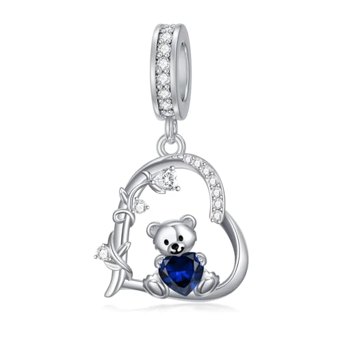 enjoylifecreative Damen Teddybär Charm für Armband 925er Sterling Silber Bär Anhänger mit September Geburtsstein Teddybären Schmuck Geburtstag Valentinstag Geschenke für Frauen und Mädchen enjoylifecreative Damen Teddybär Charm für Armband 925er Sterling Silber Bär Anhänger mit September Geburtsstein Teddybären Schmuck Geburtstag Valentinstag Geschenke für Frauen und Mädchen von enjoylifecreative