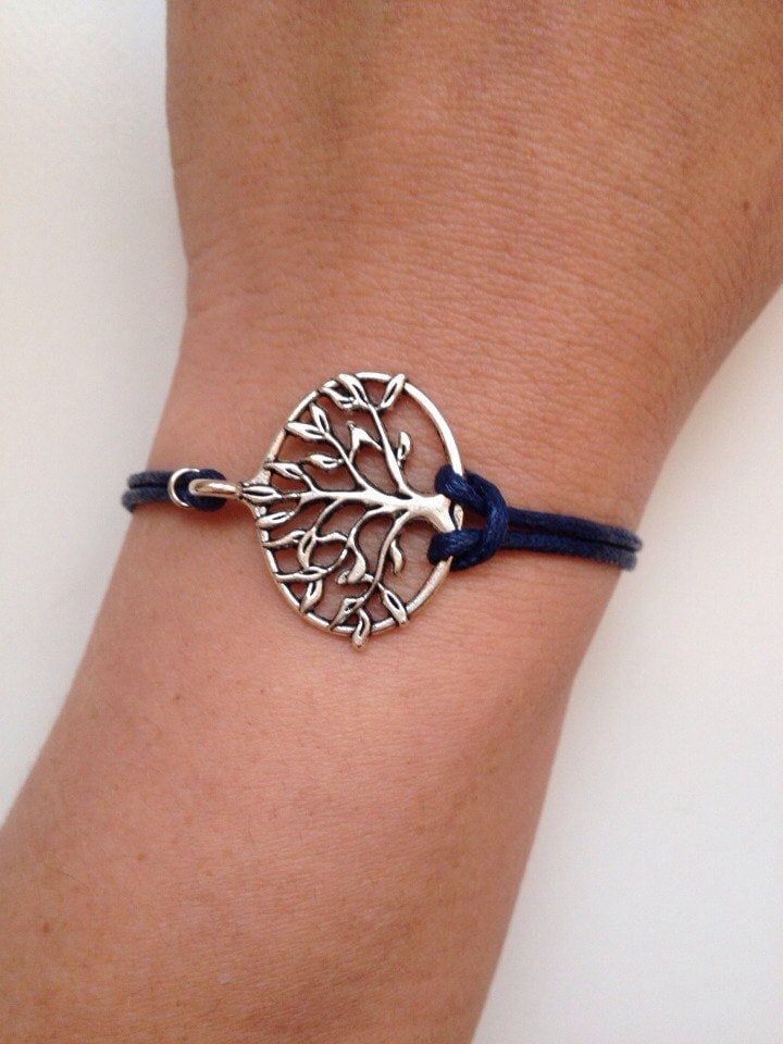 Baum Des Lebens 144-Freundschaft Anhänger Gewachste Baumwolle Armband Geschenk Einstellbare Aktuelle Womenswear Einzigartige Innovative von enjoywelrydesign