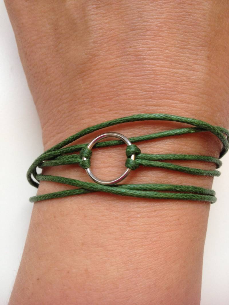 Karma Armband 55 - Glauben Freundschaft Gewachste Baumwolle Manschette Positive Energie Geschenk Einstellbare Aktuelle Womenswear Einzigartige von enjoywelrydesign