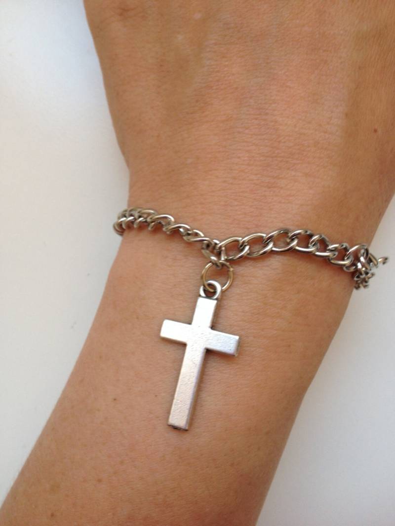Kreuz Kette Armband 14-Glaube Liebe Felsen Metallkette Freundschaftsarmband Geschenk Einstellbare Aktuelle Womenswear Einzigartige Innovative von enjoywelrydesign