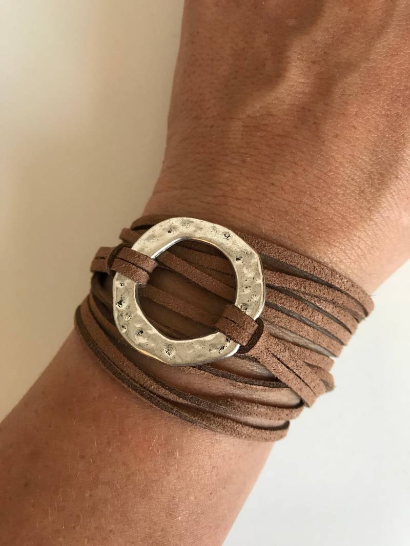 Wrap Karma Pulsera 106 - Fe De La Amistad Falsa Ante Marrón Brazalete Karme Positivo Regalo Energía Ajustable Tatsächlich Ropa Mujer Autum von enjoywelrydesign