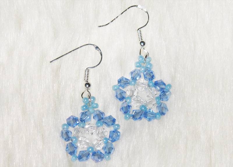 Bicolor Bicone Kristall Ohrringe von enlora