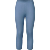 3/4-Seiden-Leggings aus reiner Bio-Seide, taubenblau von Waschbär