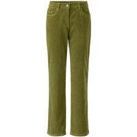 Cordhose LILY im 5-Pocket Style aus Bio Baumwolle, avocado von Waschbär