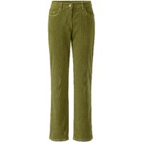 Cordhose LILY im 5-Pocket Style aus Bio Baumwolle, avocado von Waschbär