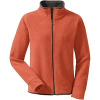 Fleecejacke aus Bio-Baumwolle, rostorange/anthrazit von Waschbär