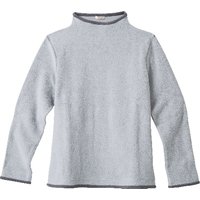 Fleecepullover mit Vulkankragen aus Bio-Baumwolle, grau/anthrazit von Waschbär