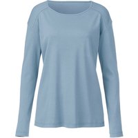 Langarmshirt, taubenblau von Waschbär