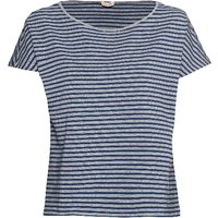 Ringelshirt aus Bio-Baumwolle, grau/jeans melange von Waschbär