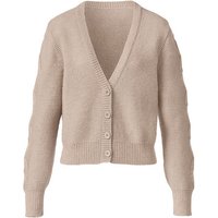 Strickjacke aus reiner Bio-Schurwolle, natur von Waschbär