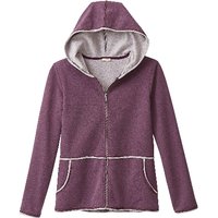 Sweatjacke mit Kapuze, aus Bio-Baumwolle, plum melange von Waschbär