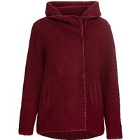 Walkjacke aus Bio-Schurwolle mit Bio-Baumwolle, erdbeere von Waschbär