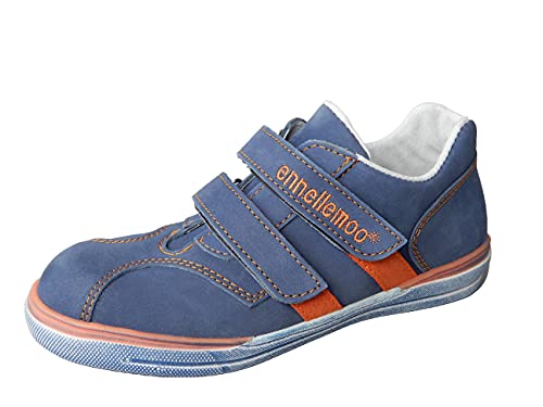 ennellemoo® Jungen-Kinder-Halbschuhe-Sneaker-Halbschuhe- echt Leder-Schuhe-Klettverschluss-Wechselfußbett.. von ennellemoo Made in EU