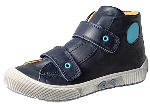 ennellemoo®-Jungen-Kinder- echt Leder Schuhe-Sneaker-Boots-Halbschuhe-Klettverschluss.Premiumschuhe. (Blau Marineblau, Numeric_34) von ennellemoo Made in EU