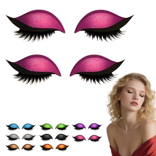 Lazy Eye Shadow Eyelash Patch,2-in-1 Wiederverwendbare Augen Make-up Aufkleber,Eyeshadow Eyelashes Makeup Stickers,lazy Eye Shadow Wimpernpflaster,Natural Curl, Waterproof, Long-Lasting-A-2pcs Lazy Eye Shadow Eyelash Patch,2-in-1 Wiederverwendbare Augen Make-up Aufkleber,Eyeshadow Eyelashes Makeup Stickers,lazy Eye Shadow Wimpernpflaster,Natural Curl, Waterproof, Long-Lasting-A-2pcs von enseak