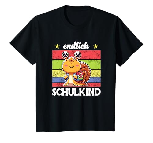 Kinder Endlich Schulkind süße Schnecke zur Einschulung T-Shirt Kinder Endlich Schulkind süße Schnecke zur Einschulung T-Shirt von entdecke Grundschule 1. Klasse Einschulungs Tiere