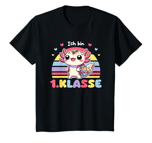 Kinder Ich bin 1. Klasse Schulkind Axolotl Einschulungs T-Shirt Kinder Ich bin 1. Klasse Schulkind Axolotl Einschulungs T-Shirt von entdecke Grundschule 1. Klasse Einschulungs Tiere