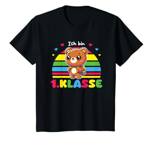 Kinder Ich bin 1. Klasse Schulkind Bär Einschulungs T-Shirt Kinder Ich bin 1. Klasse Schulkind Bär Einschulungs T-Shirt von entdecke Grundschule 1. Klasse Einschulungs Tiere