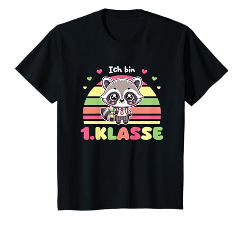 Kinder Ich bin 1. Klasse Schulkind Waschbär Einschulungs T-Shirt Kinder Ich bin 1. Klasse Schulkind Waschbär Einschulungs T-Shirt von entdecke Grundschule 1. Klasse Einschulungs Tiere