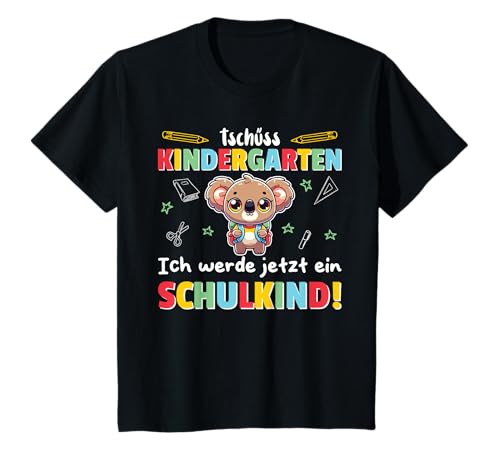 Kinder Tschüss Kindergarten ich werde jetzt ein Schulkind Koala T-Shirt Kinder Tschüss Kindergarten ich werde jetzt ein Schulkind Koala T-Shirt von entdecke Grundschule 1. Klasse Einschulungs Tiere