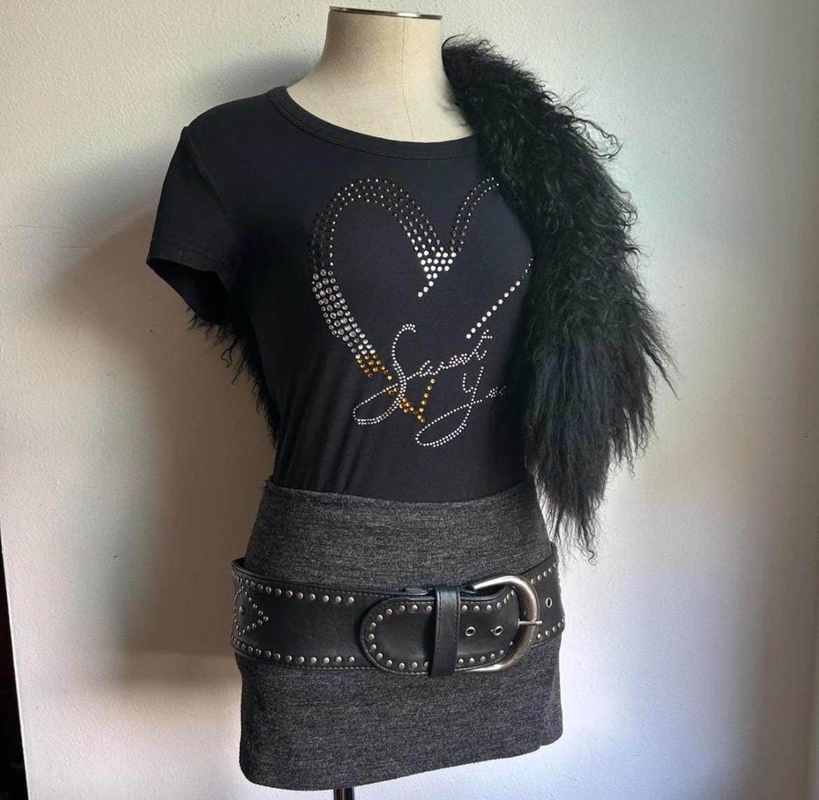 Y2K Grafik Strass Perlen Baby T-Shirt von enterportale