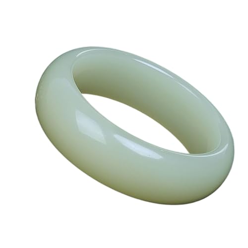 enttgo 3075 Armreif aus weißer Jade für Damen mit Reichtum und Glück von enttgo