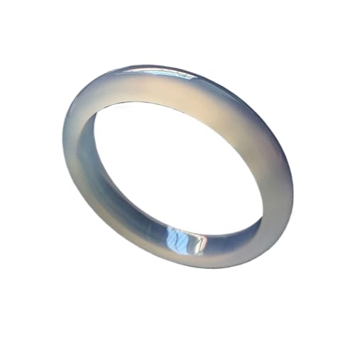 enttgo Chu Wen Sheng2258 Armband aus Achat mit Edelsteinen in Weiß mit natürlichen Jade-Armreifen für Damen von enttgo