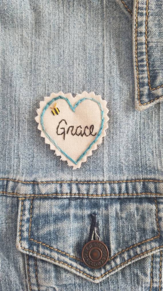 Hand Genäht Patch. Jacke Hut-Patches. Patches. Seien Sie Mutig. Zurück Nähen Auf Bleiben Auf Der Sunny Side. Gestickte von ephemeraneedlework