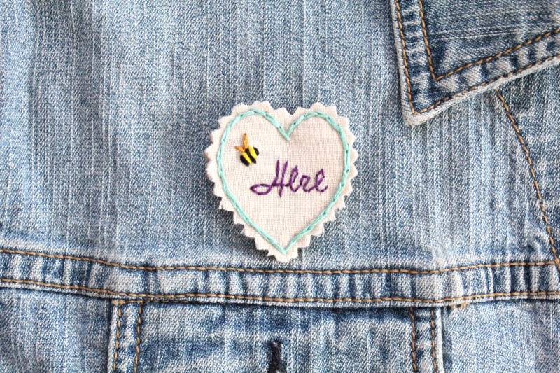 Hand Genäht Patch. Jacke Patches. Zurück Nähen Auf Gestickte Seien Sie Hier. Jetzt von ephemeraneedlework