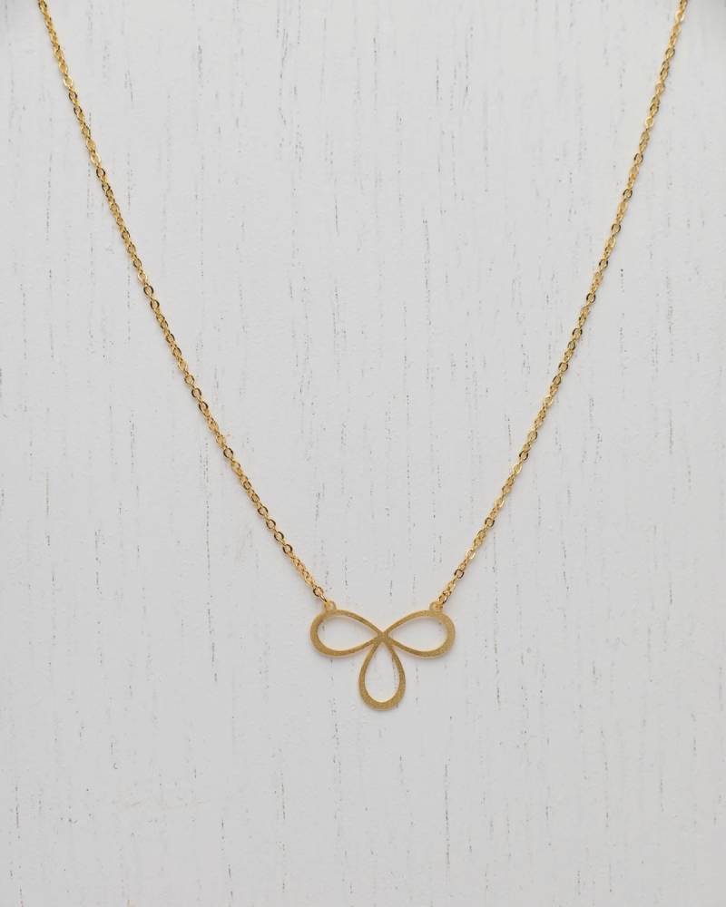 Schnürhalskette, 18 Karat Vergoldet Minimalistisch Zart Lasergeschnitten Geometrisch Zeitgenössisch Mini-Halskette von ephemereshop