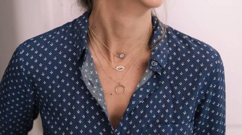 Zirkon-Horn-Halskette, 24 Karat Vergoldet Minimalistisch Zart Boho Vergoldung Trend Mini-Halskette Amulett Pavé Zirkon-Horn-Halskette, 24 Karat Vergoldet Minimalistisch Zart Boho Vergoldung Trend Mini-Halskette Amulett Pavé von ephemereshop