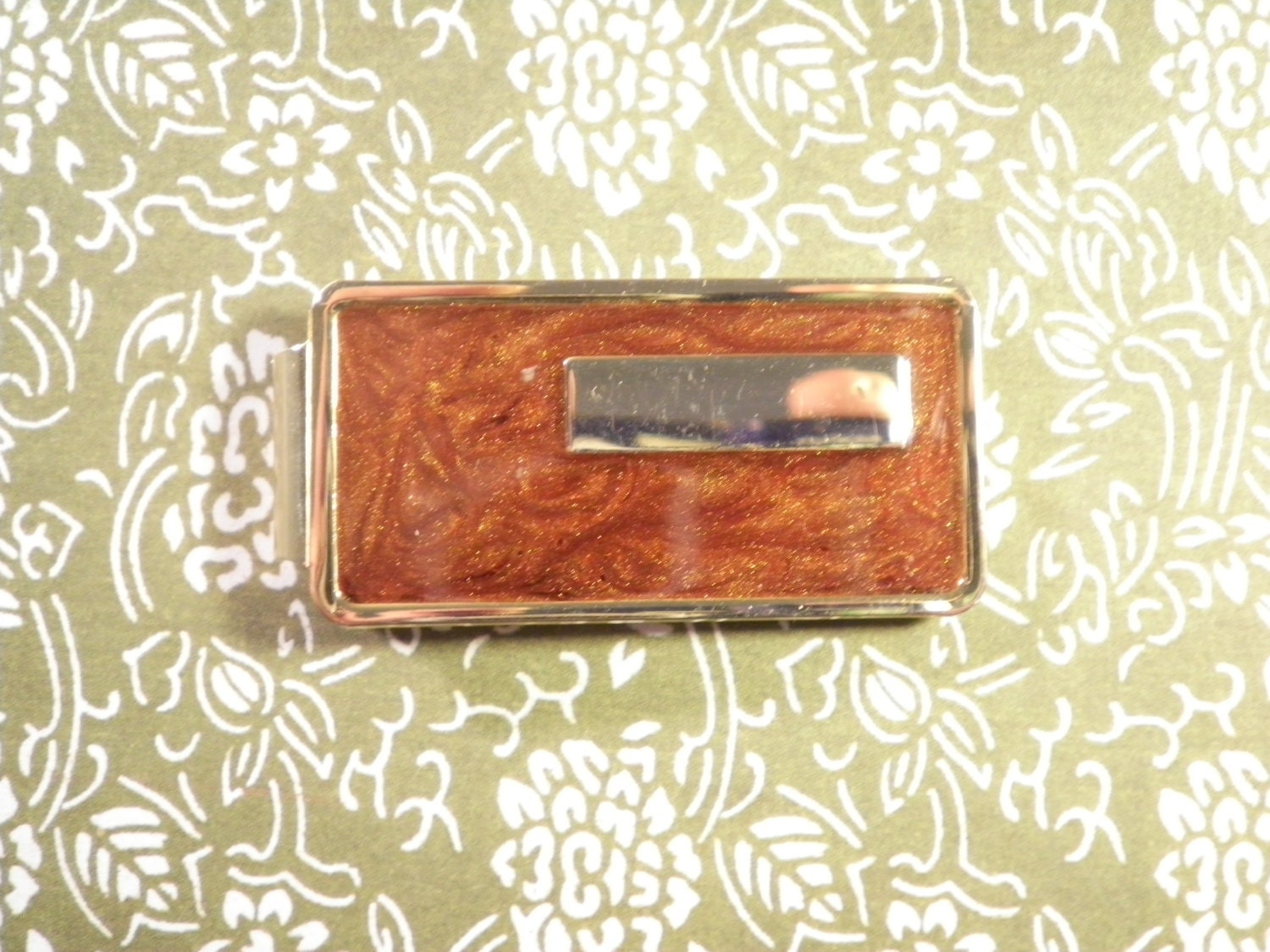 1 Jahrgang Woodgrain-Vergoldet-Geld-Clip 1 Jahrgang Woodgrain-Vergoldet-Geld-Clip von epicvintagejewelry