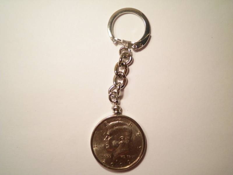 1 Kennedy Halb Dollar Schlüsselanhänger Mit Halben von epicvintagejewelry