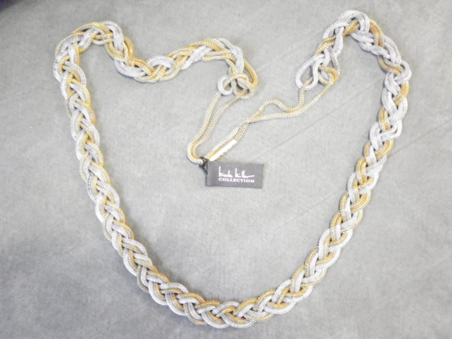 1 Nicole Miller 48" Geflochtenen Multi-Color Halskette 1 Nicole Miller 48" Geflochtenen Multi-Color Halskette von epicvintagejewelry