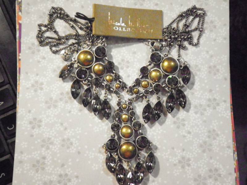 1 Nicole Miller Anhänger Halskette, Versilbert 1 Nicole Miller Anhänger Halskette, Versilbert von epicvintagejewelry