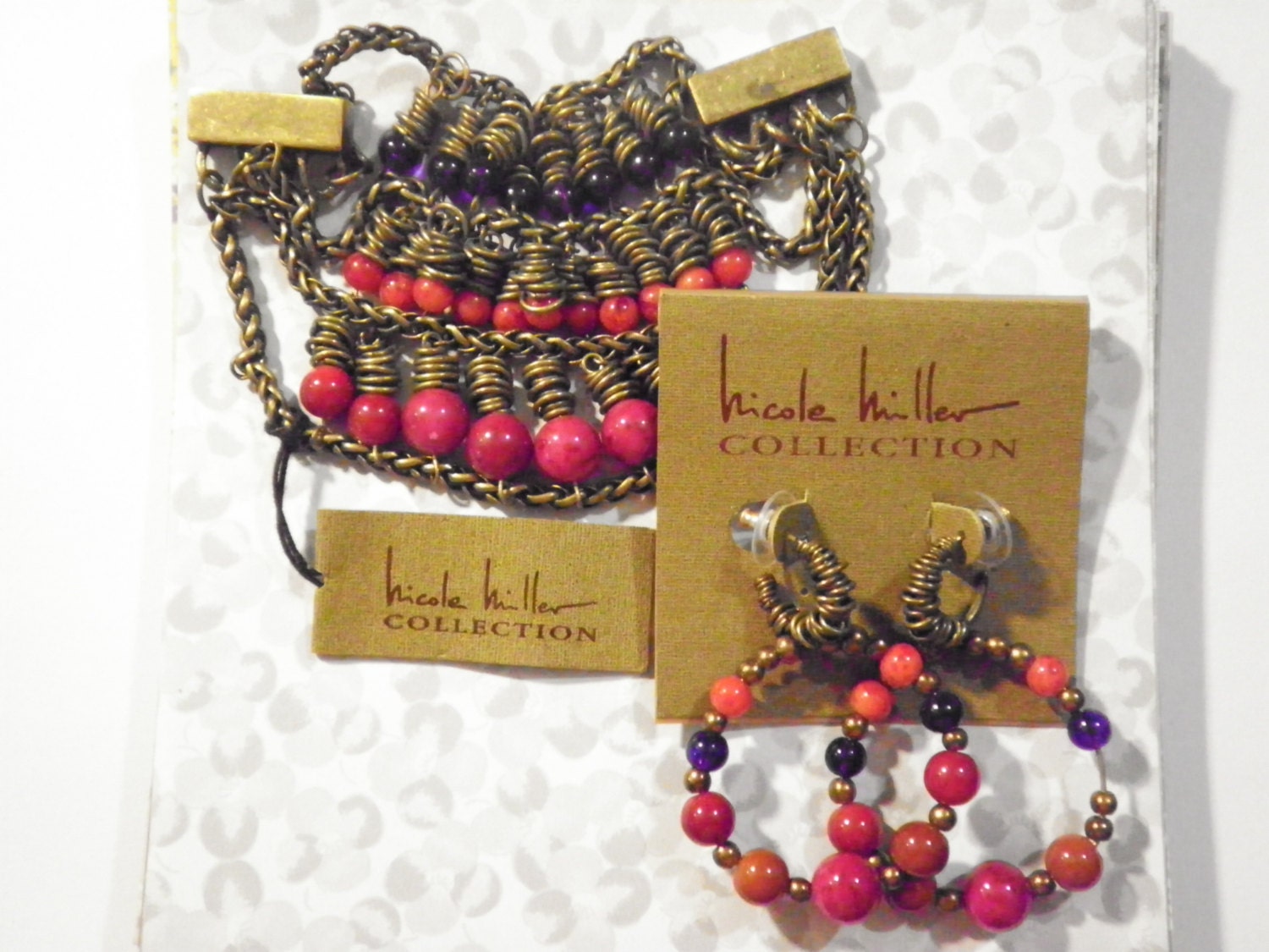 1 Nicole Miller-Armband Und Ohrringe Set 1 Nicole Miller-Armband Und Ohrringe Set von epicvintagejewelry