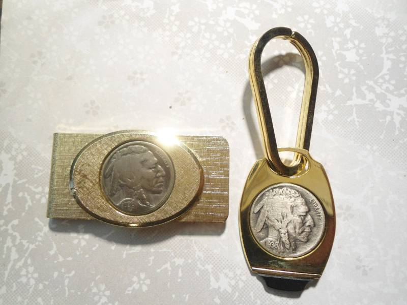 1 Set Buffalo Nickel Geldscheinklammer Und Schlüsselring von epicvintagejewelry