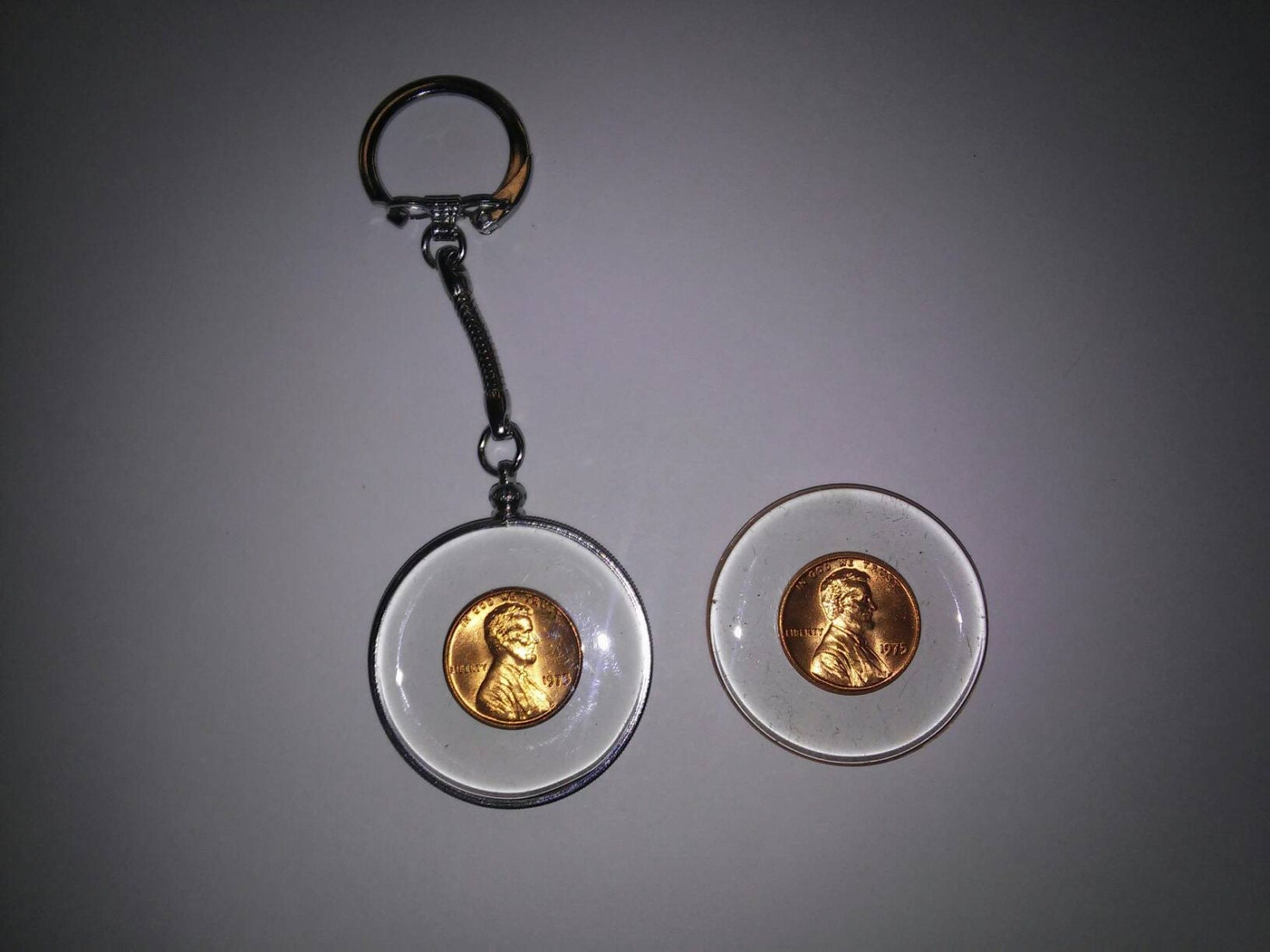 1 Versilberte Penny Keychain 1 Versilberte Penny Keychain von epicvintagejewelry
